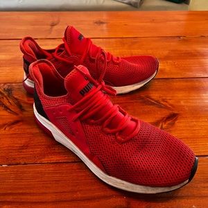 Puma Mens Electron Street Tech Red Sneakers N2516 Size 13
